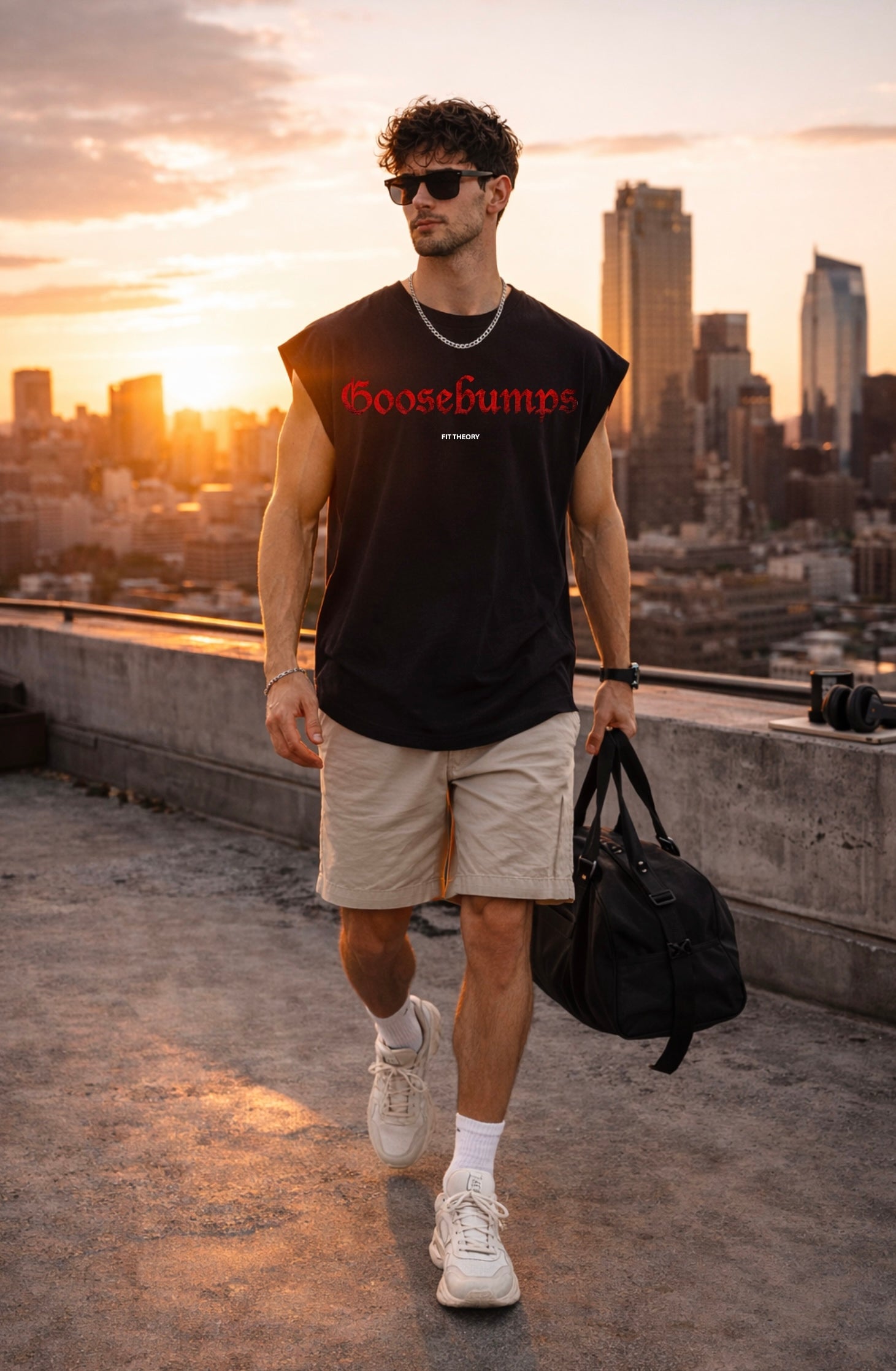 Oversized Cotton tanks for Men - Goosebumps