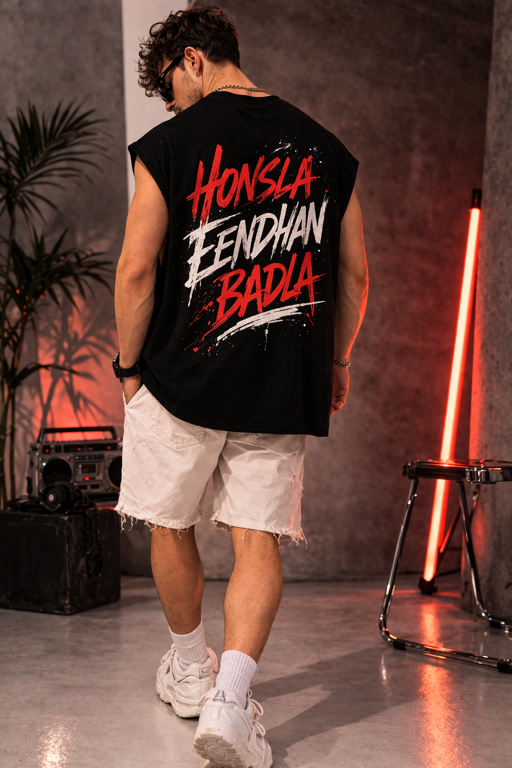 Oversized Cotton tanks for Men - Honsla Eendhan Badla