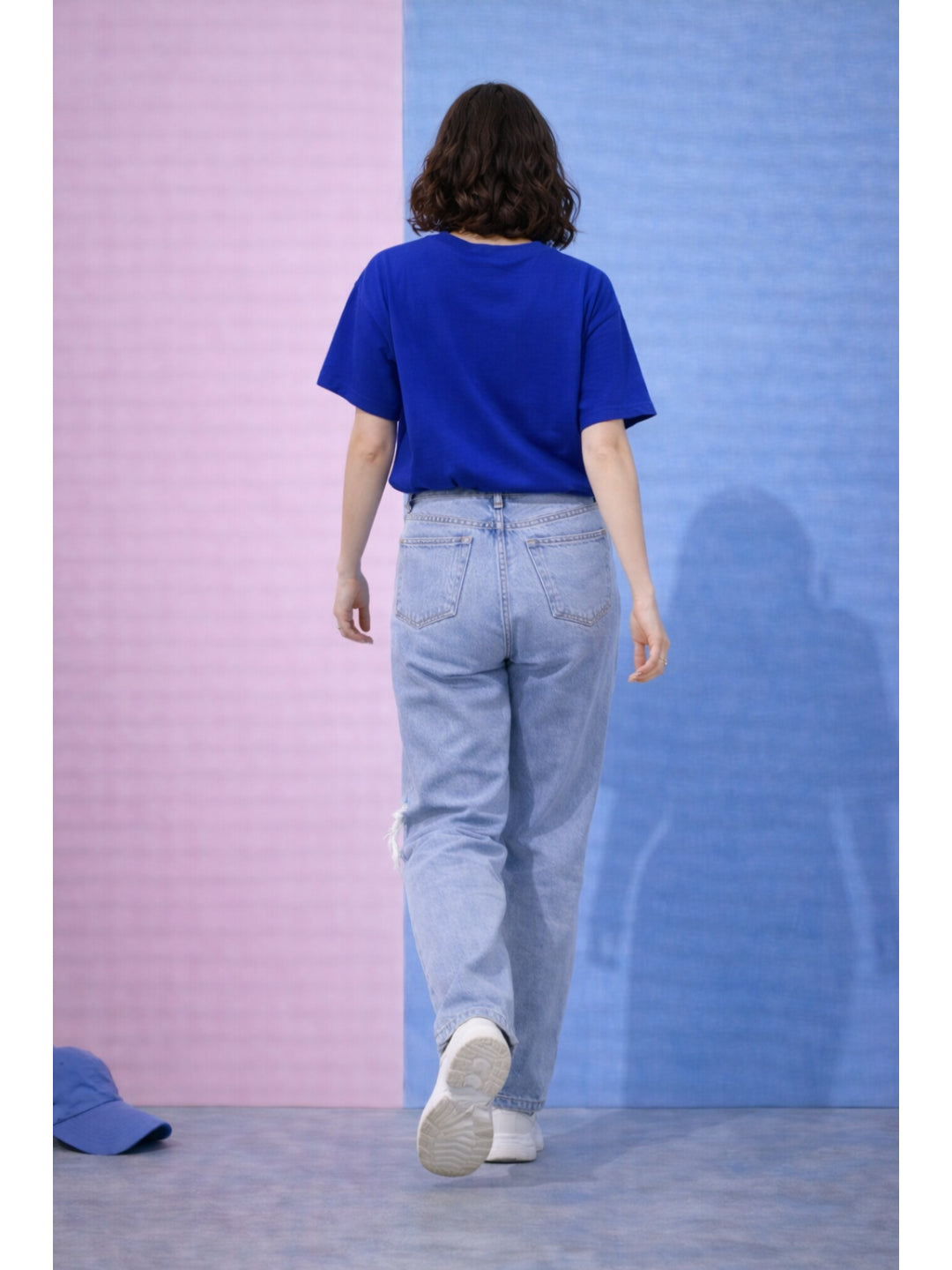 Women Oversized Tshirts - Royal Blue Amour