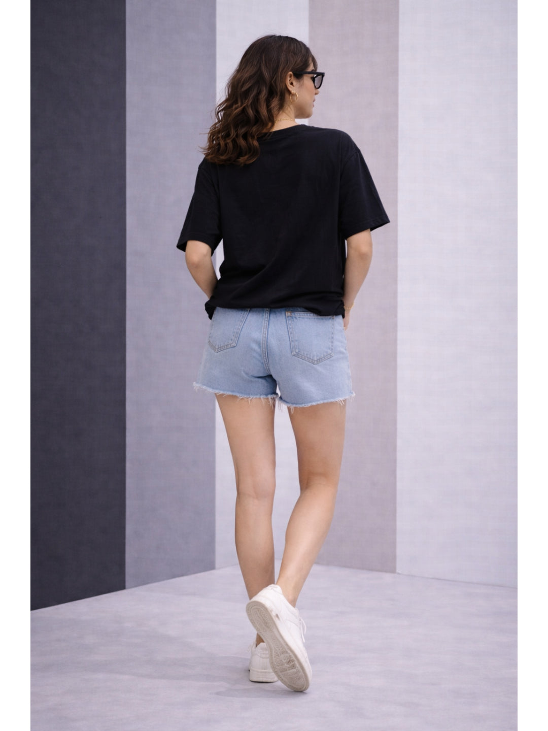 Women Oversized Tshirts - Black Peace for All
