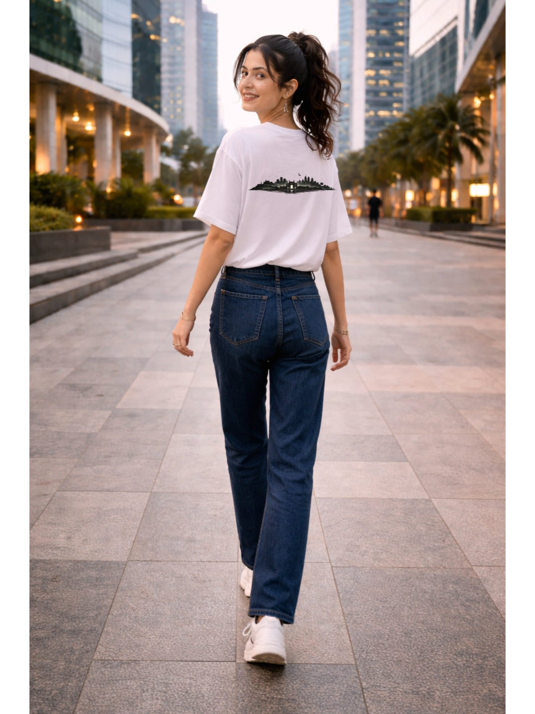 Women Oversized Tshirts - City White Mumbai