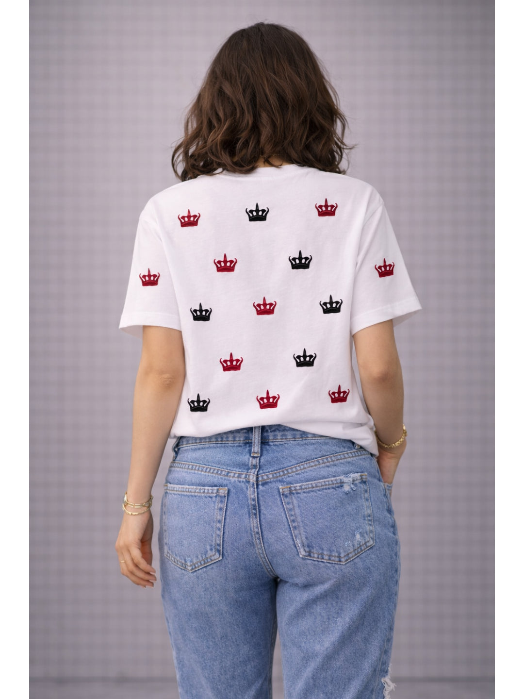 Women All Over Print Tshirts - White Crown