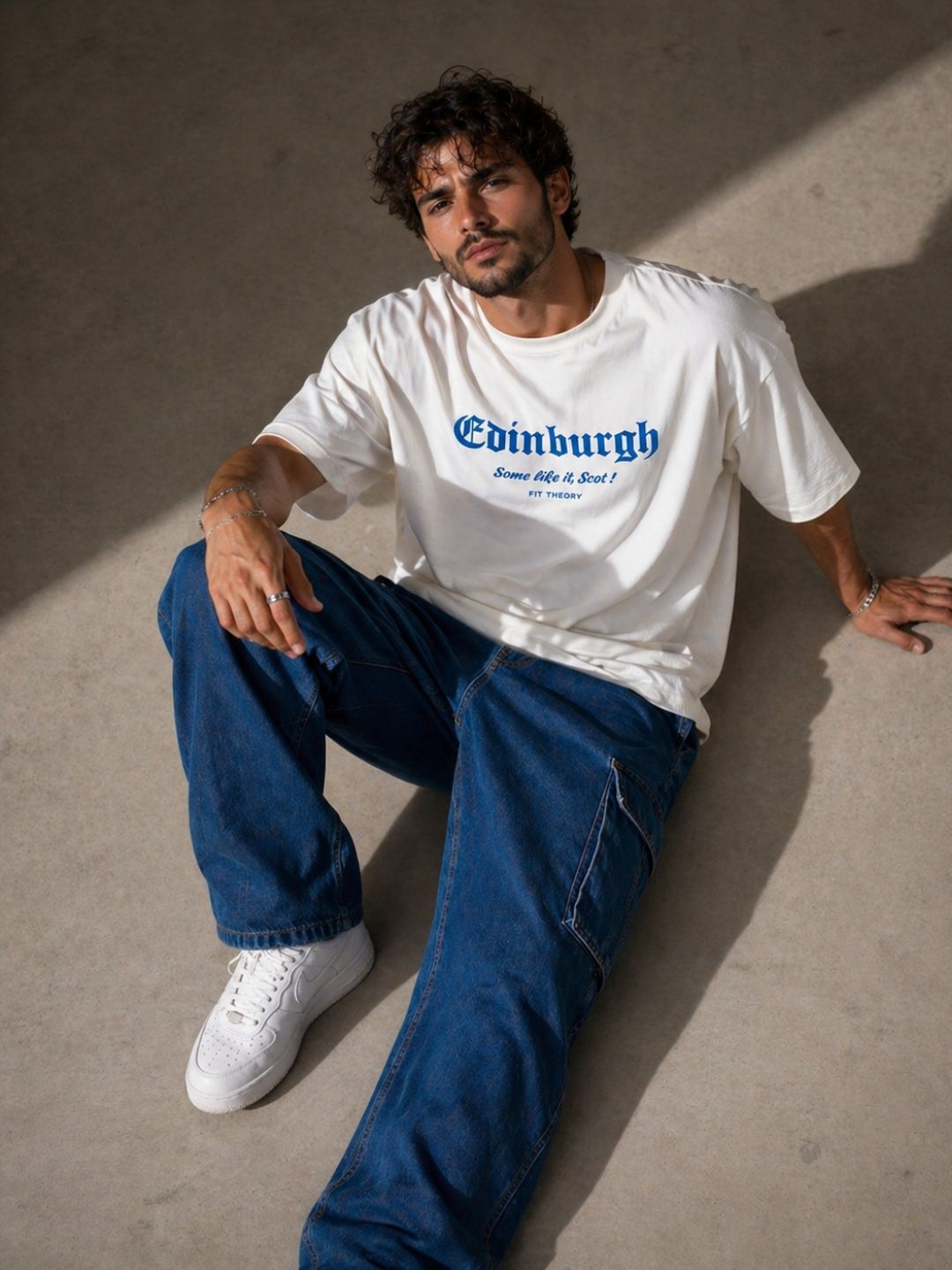 Men Oversized Tshirts - White Edinburg