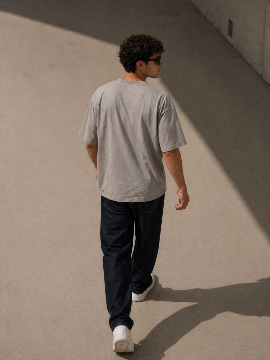 Men Oversized Tshirts - Grey Melange