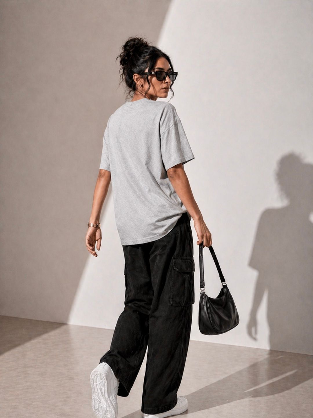 Women Oversized Tshirts - Grey Melange