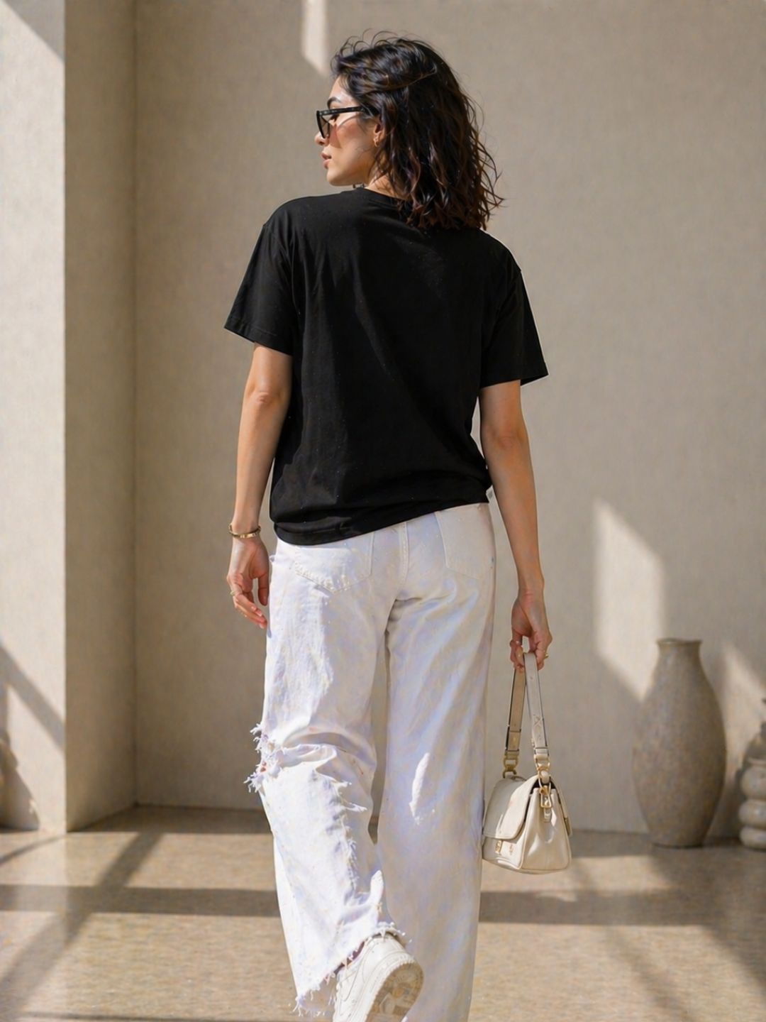 Women Oversized Tshirts - Black