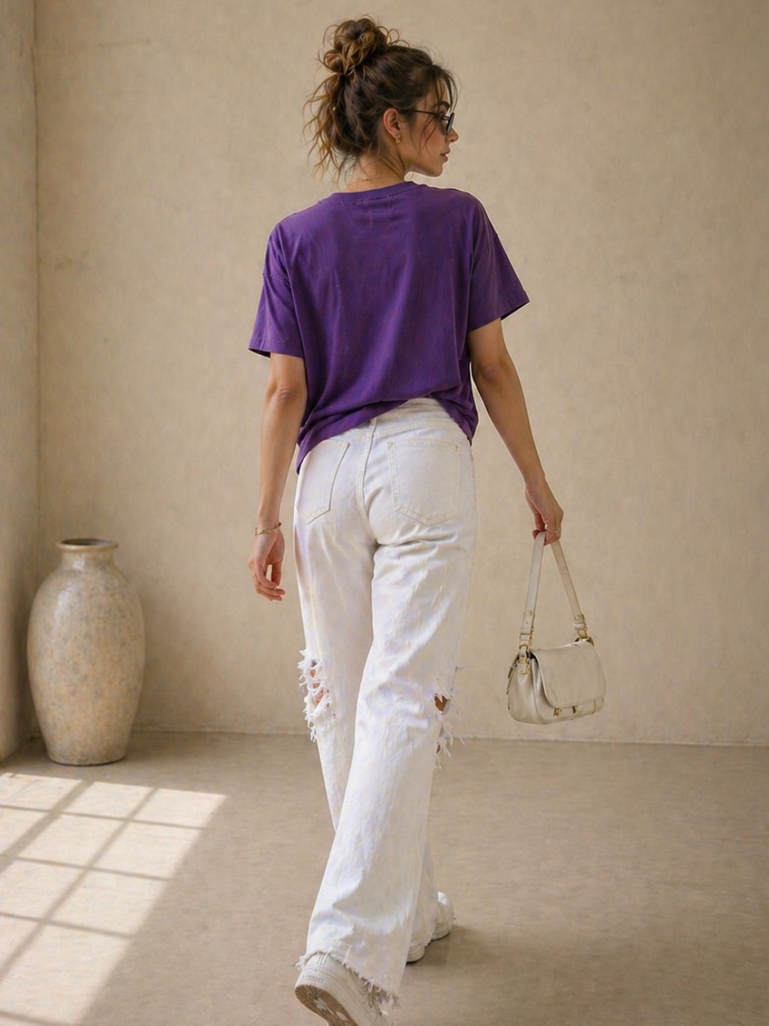 Women Oversized Tshirts - Purple