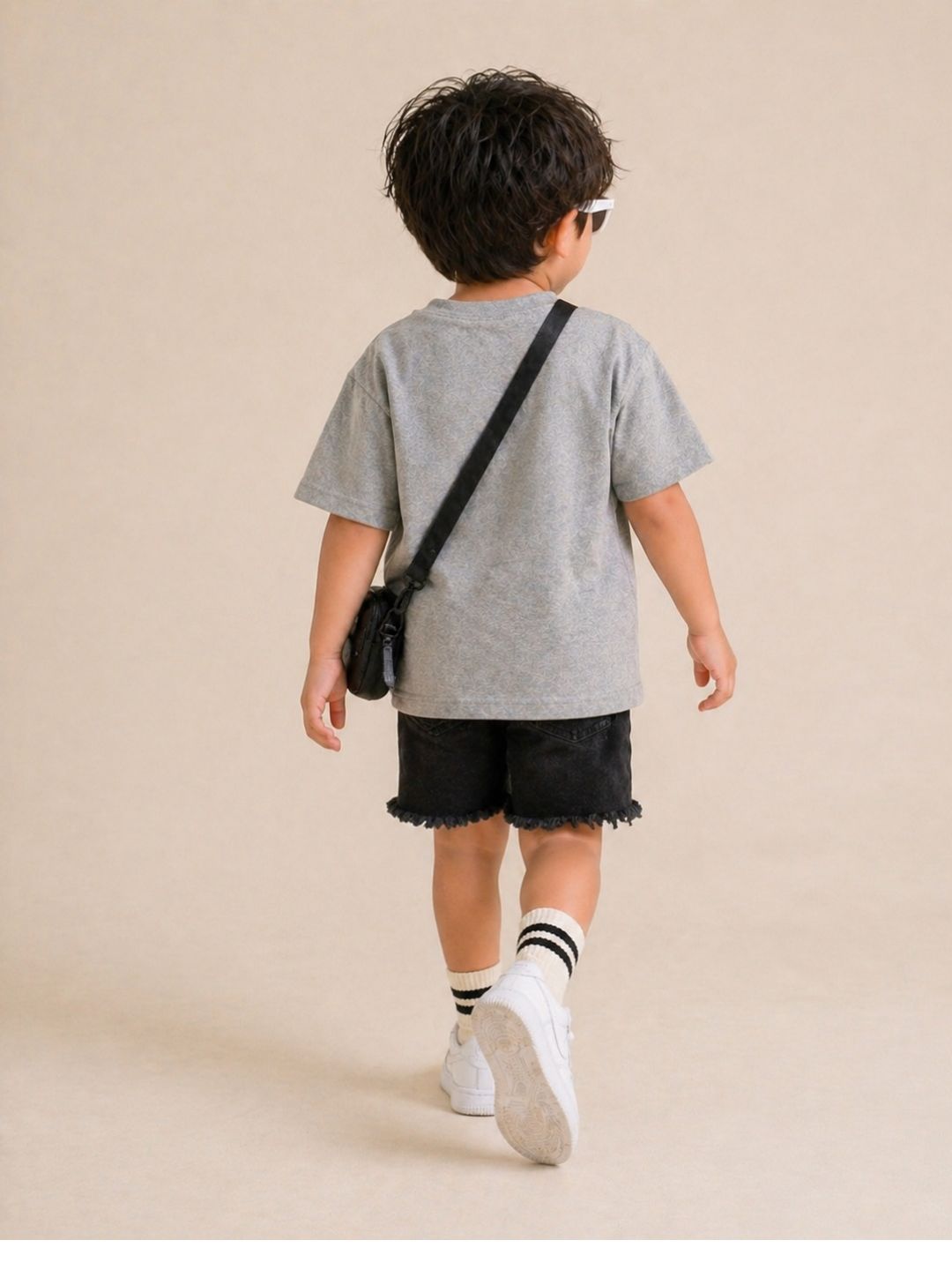 Boys Oversized Tshirts - Grey Melange