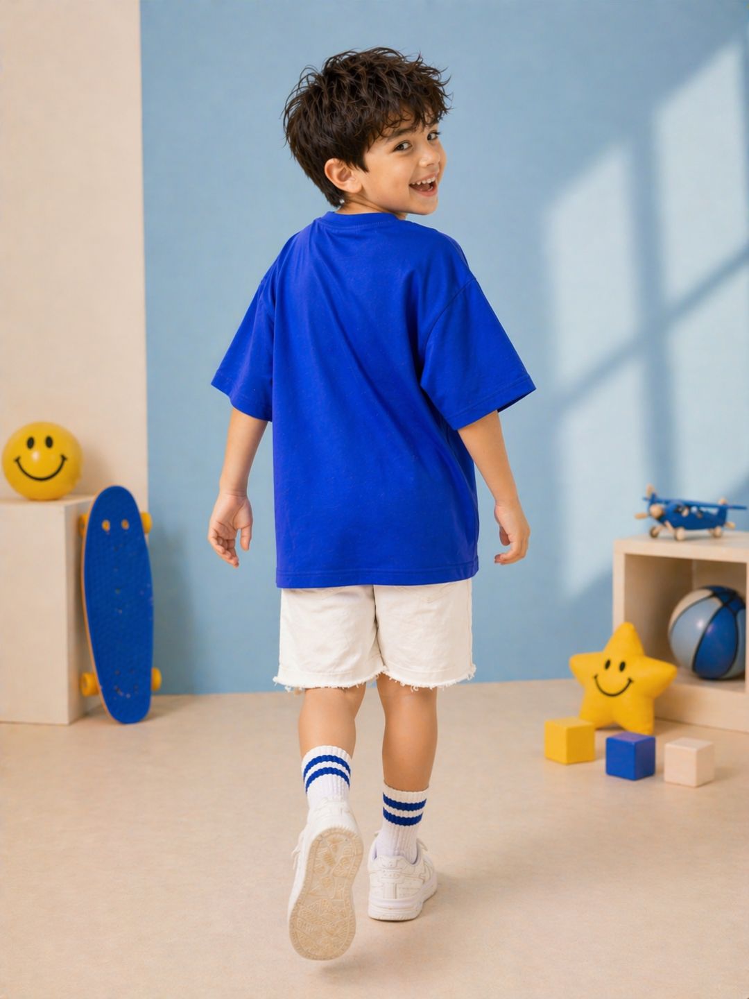 Boys-Oversized-AOP-Tshirt-Royal Blue Goats