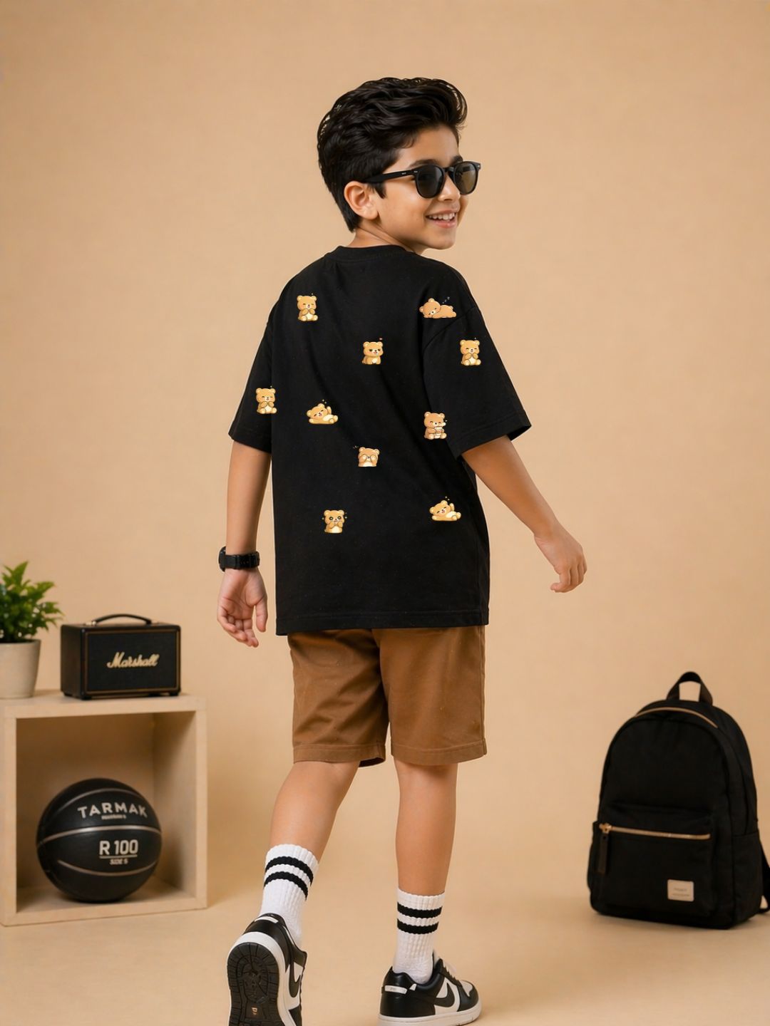 Boys-Oversized-AOP-Tshirt-Black Bear