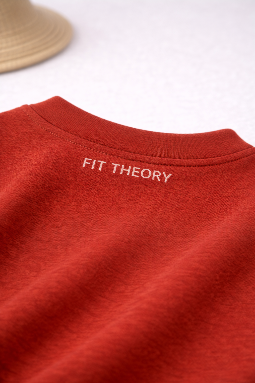 Kids Short Sleeves Solid Round Neck T-shirt-Rust Red