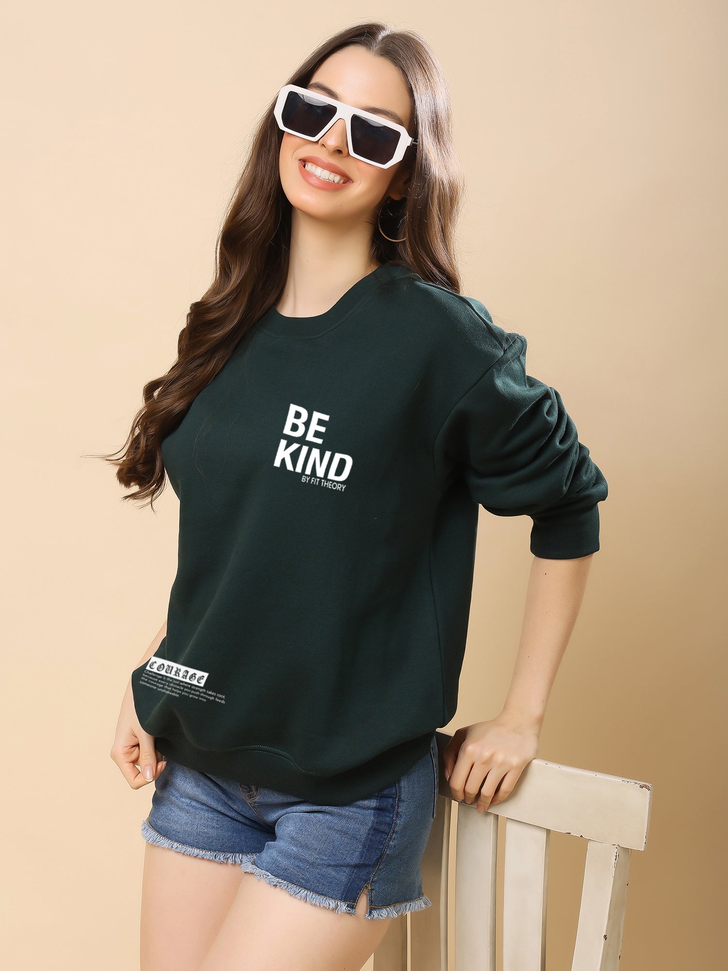 Women Relaxed Fit Sweatshirt- Be Kind