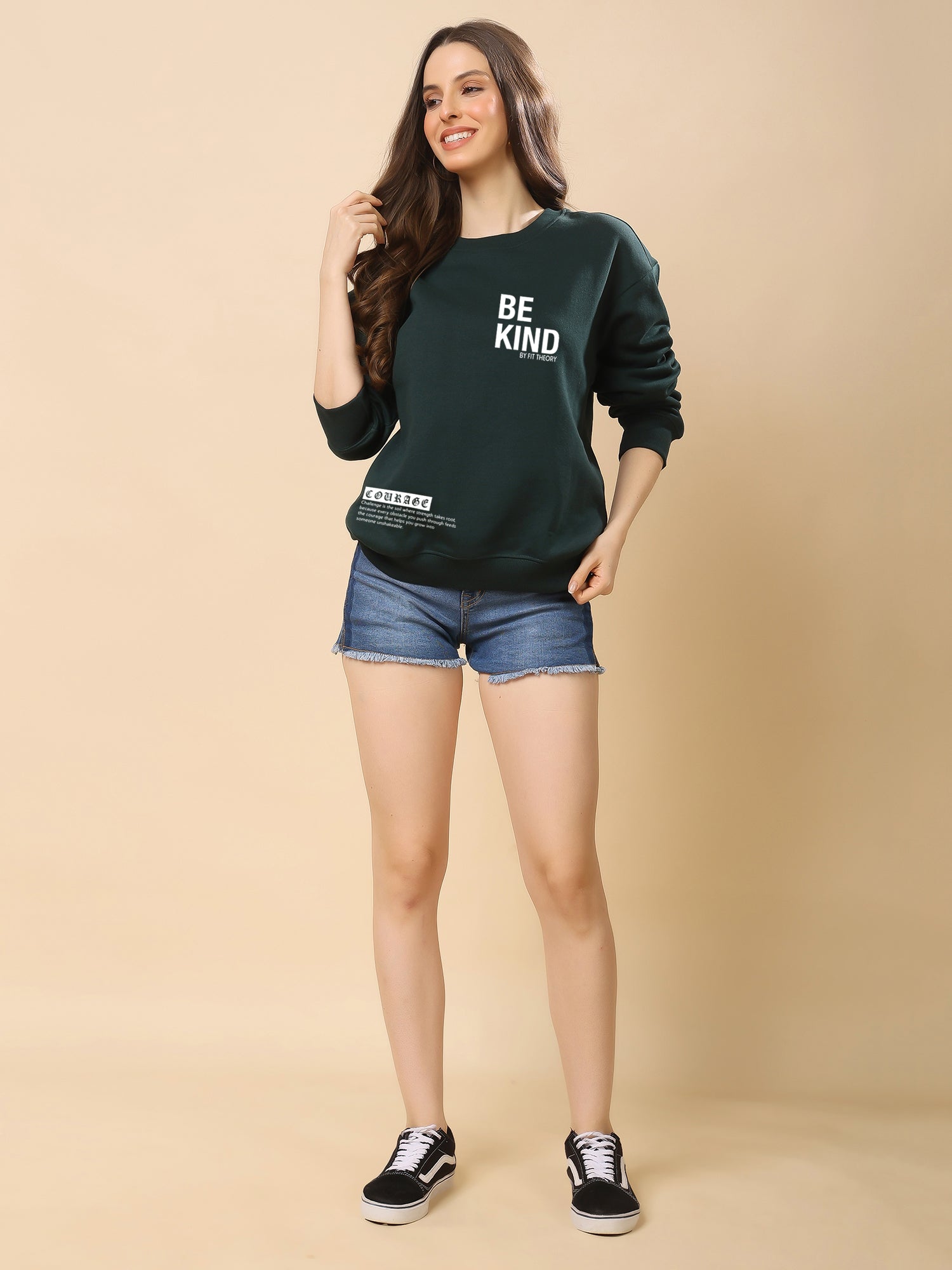 Women Relaxed Fit Sweatshirt- Be Kind