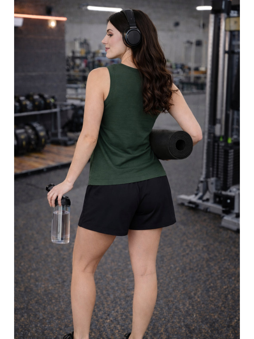 Tank Top for Women-Bottle Green