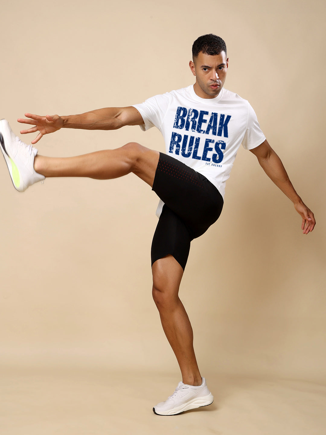 Dri-FIT Printed T-shirt for Men- White Break Rules