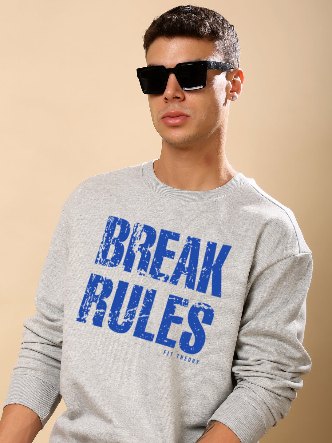 Men Relaxed Fit Sweatshirt-Break Rules