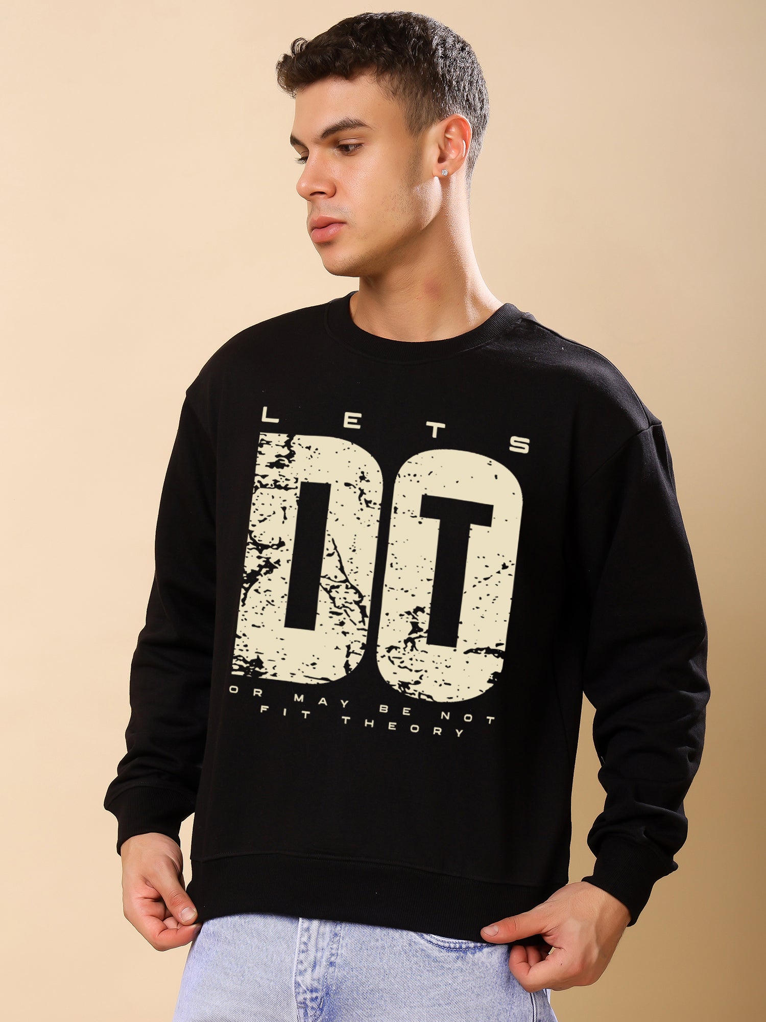 Men Relaxed Fit Sweatshirt-Lets Do it