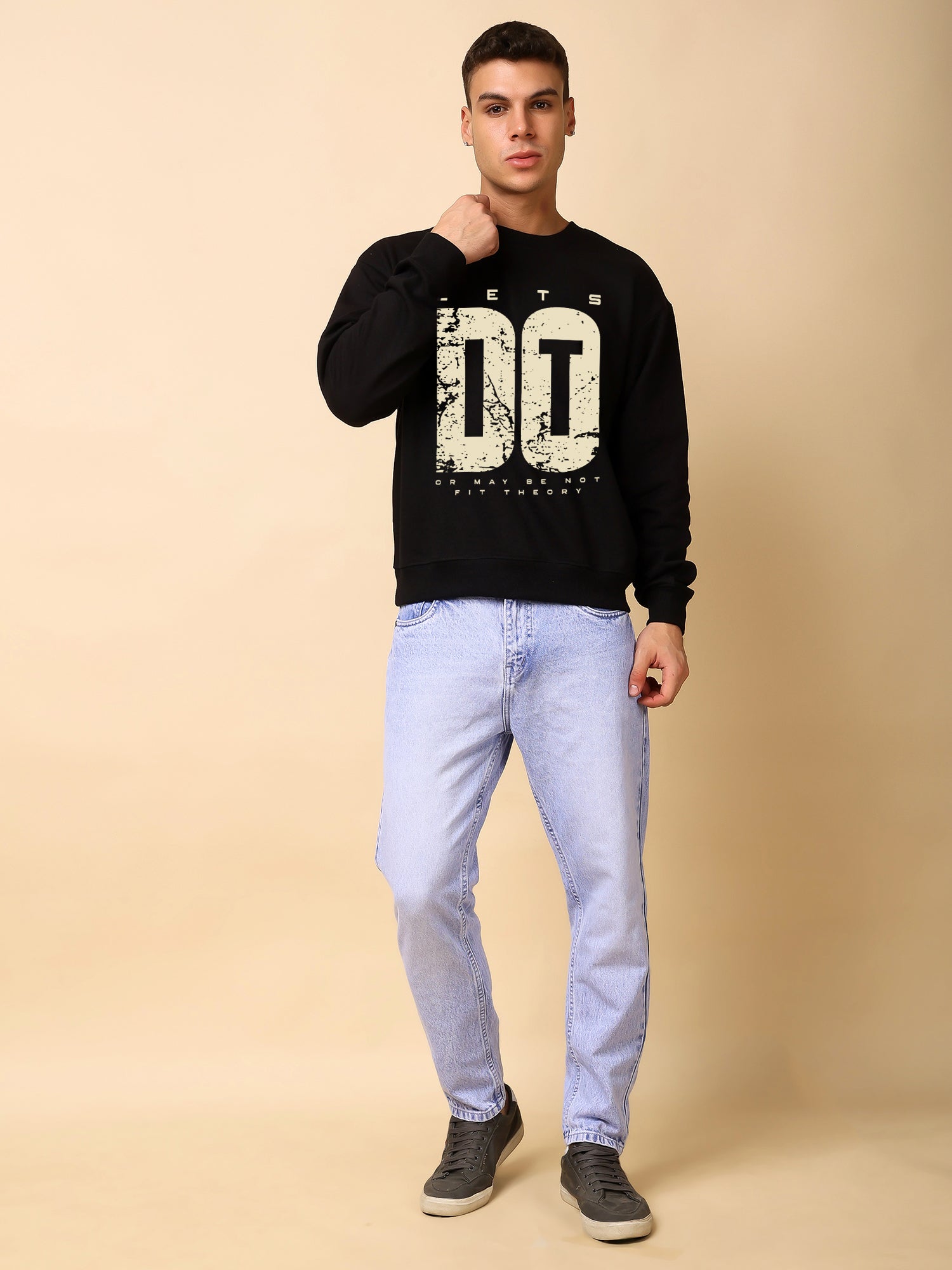 Men Relaxed Fit Sweatshirt-Lets Do it