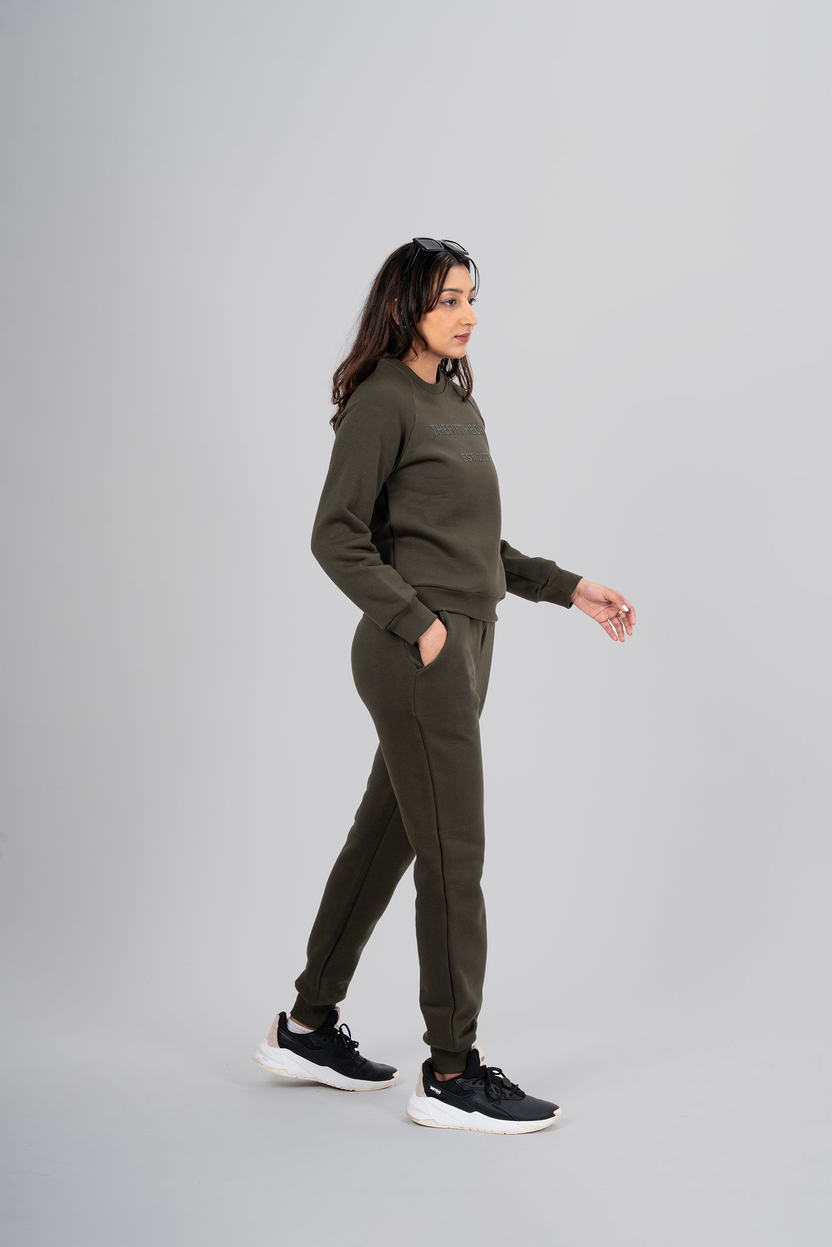 Nordic Cozy Olive Women Co-ord Set