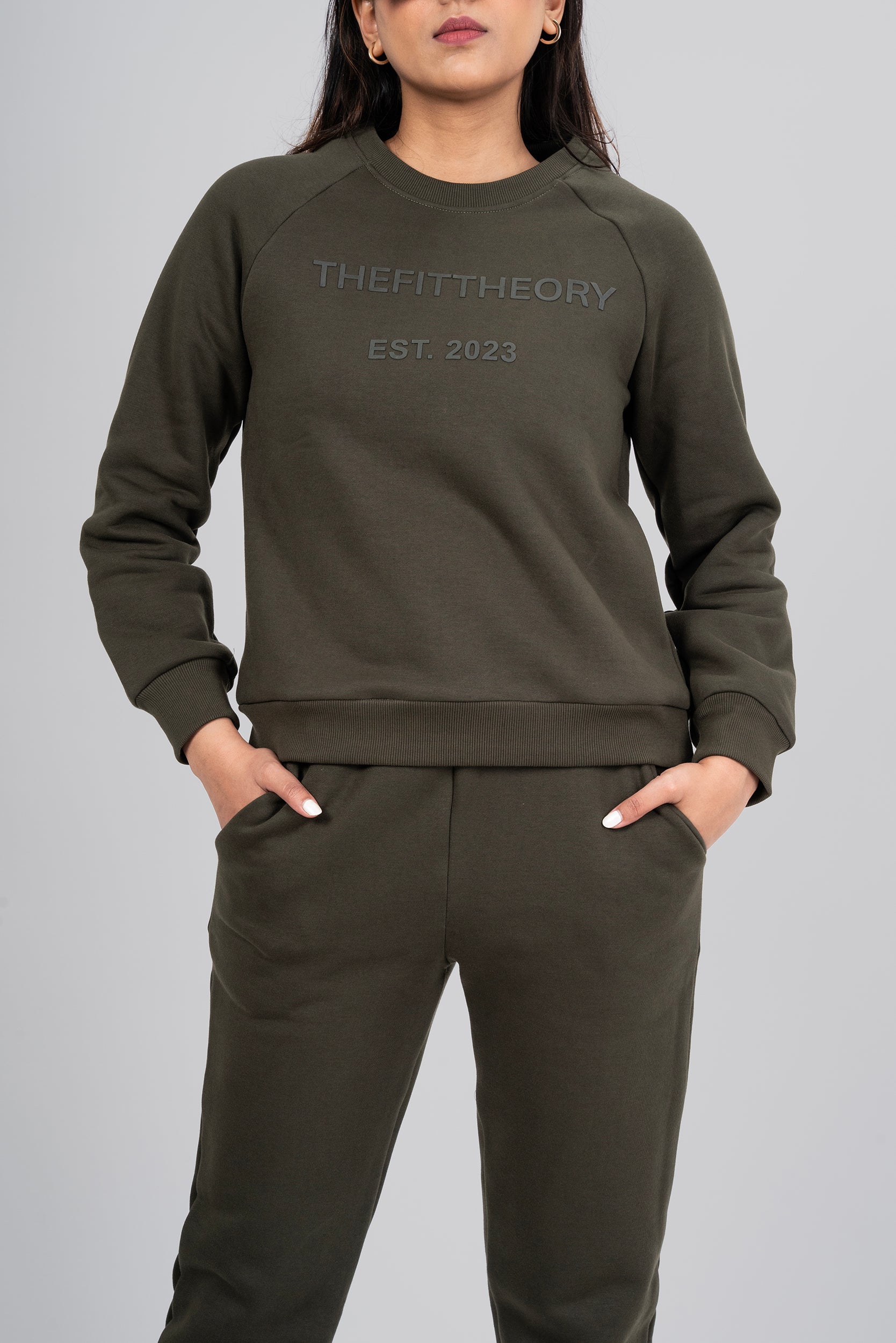 Nordic Cozy Olive Women Sweatshirt