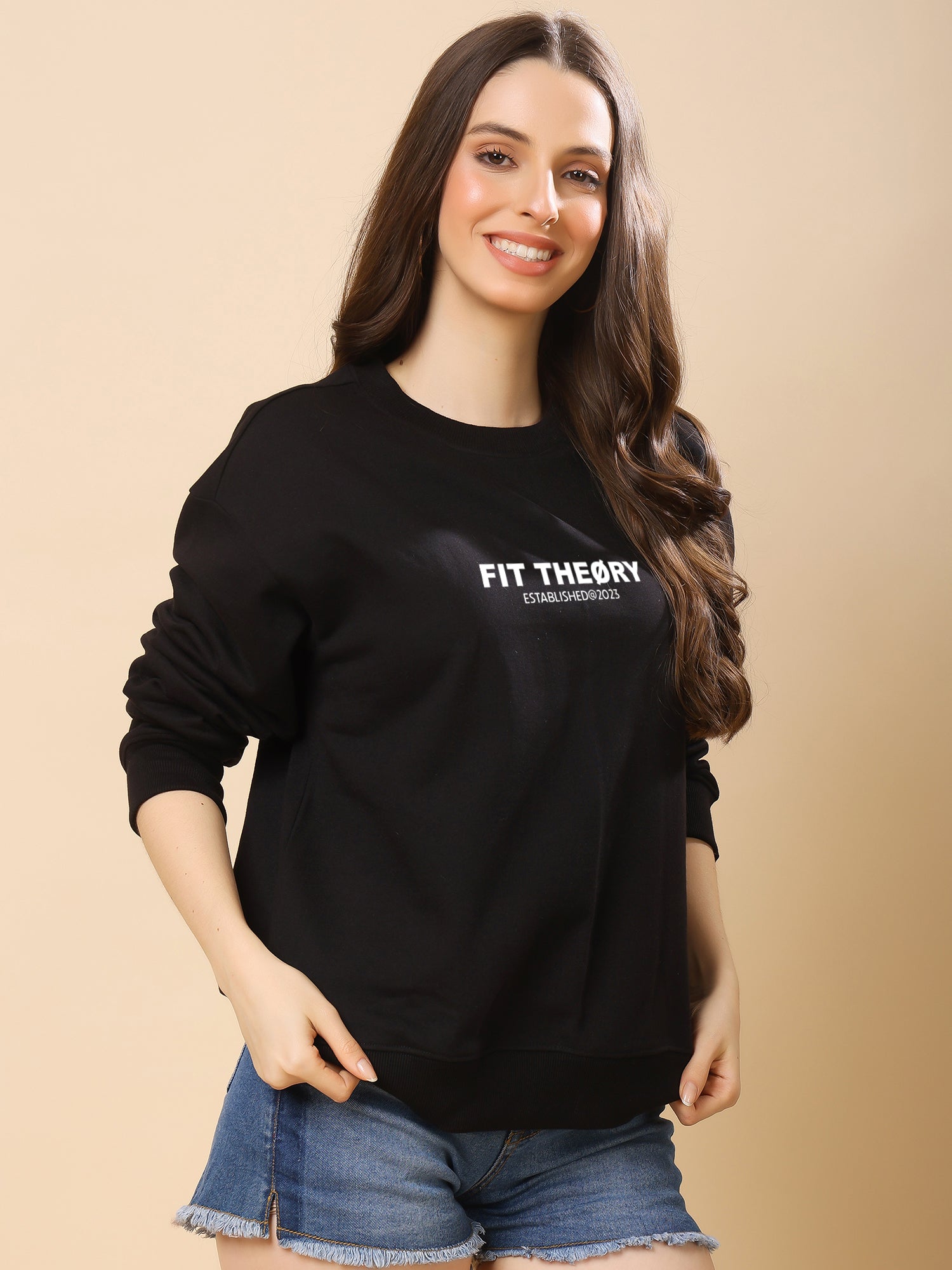 Women Relaxed Fit Sweatshirt-Fit Theory