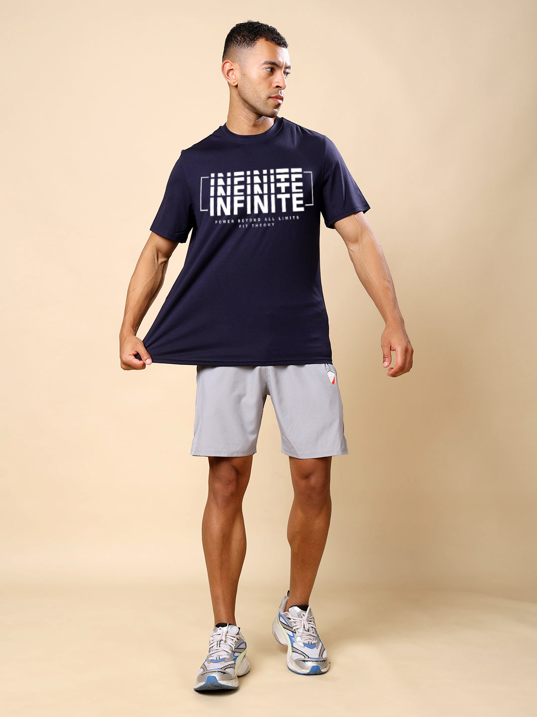 Dri-FIT Printed T-shirt for Men-Navy Blue Infinite