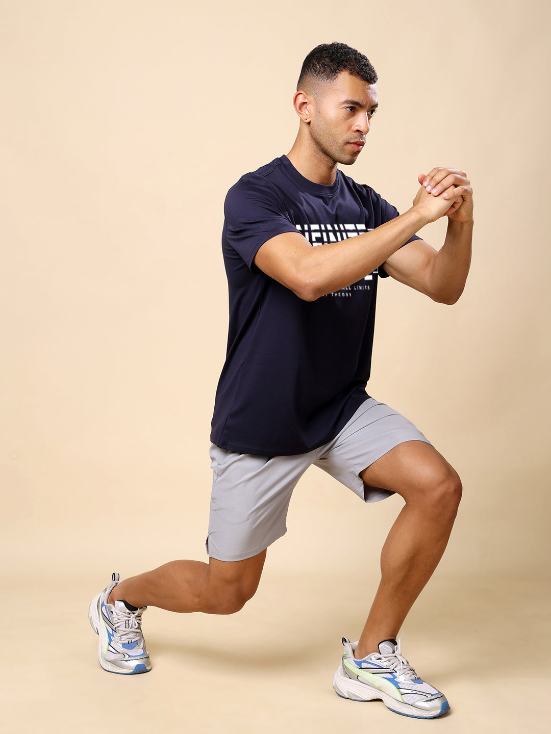 Dri-FIT Printed T-shirt for Men-Navy Blue Infinite