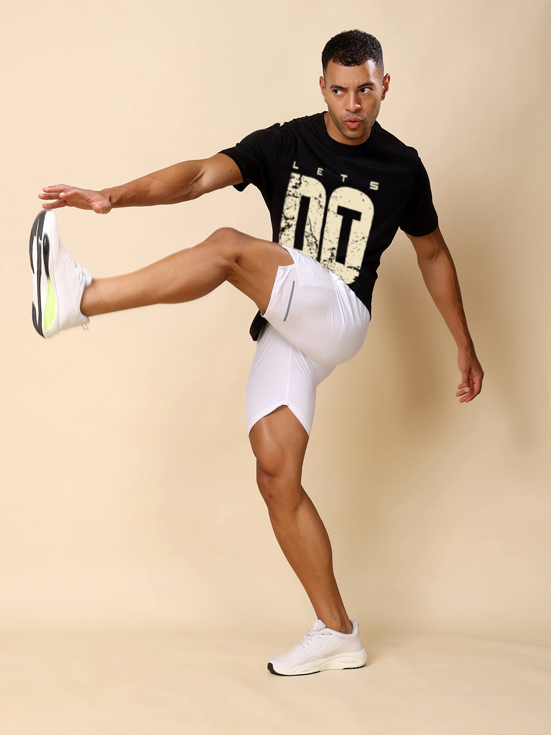 Dri-FIT Printed T-shirt for Men- Black Lets Do It