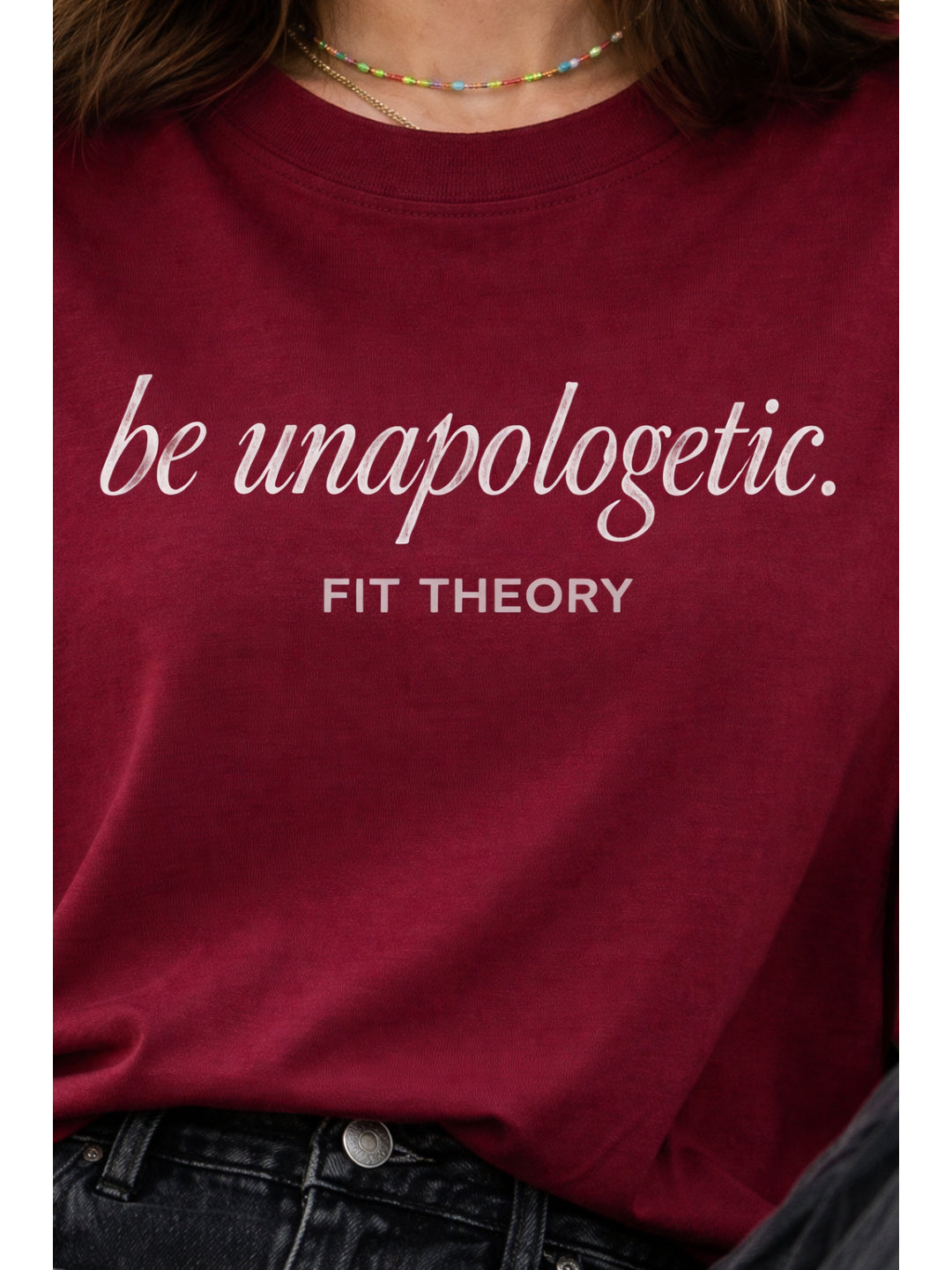 Women Oversized Boxy Fit T-shirt-Maroon Be Unapologetic
