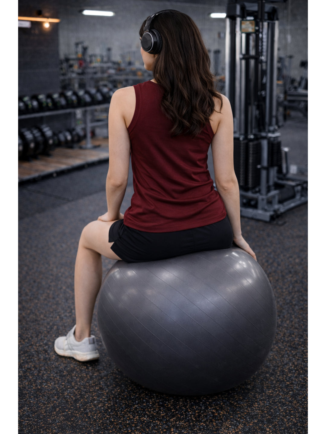 Tank Top for Women-Maroon