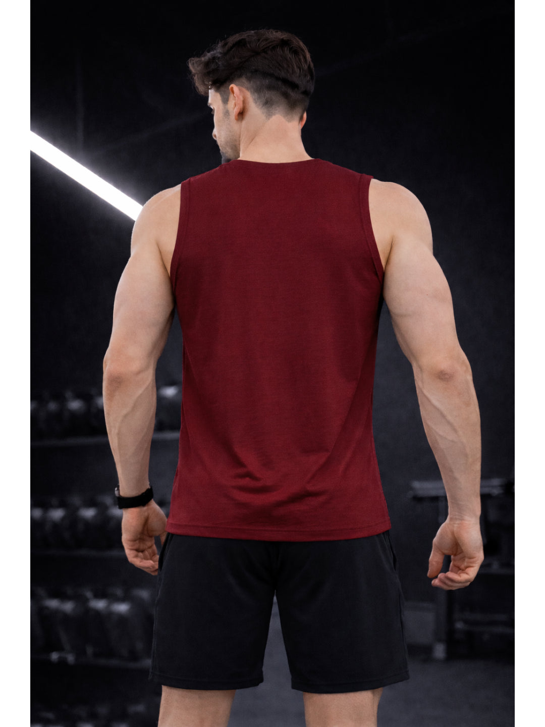 Tank Top for Men-Maroon