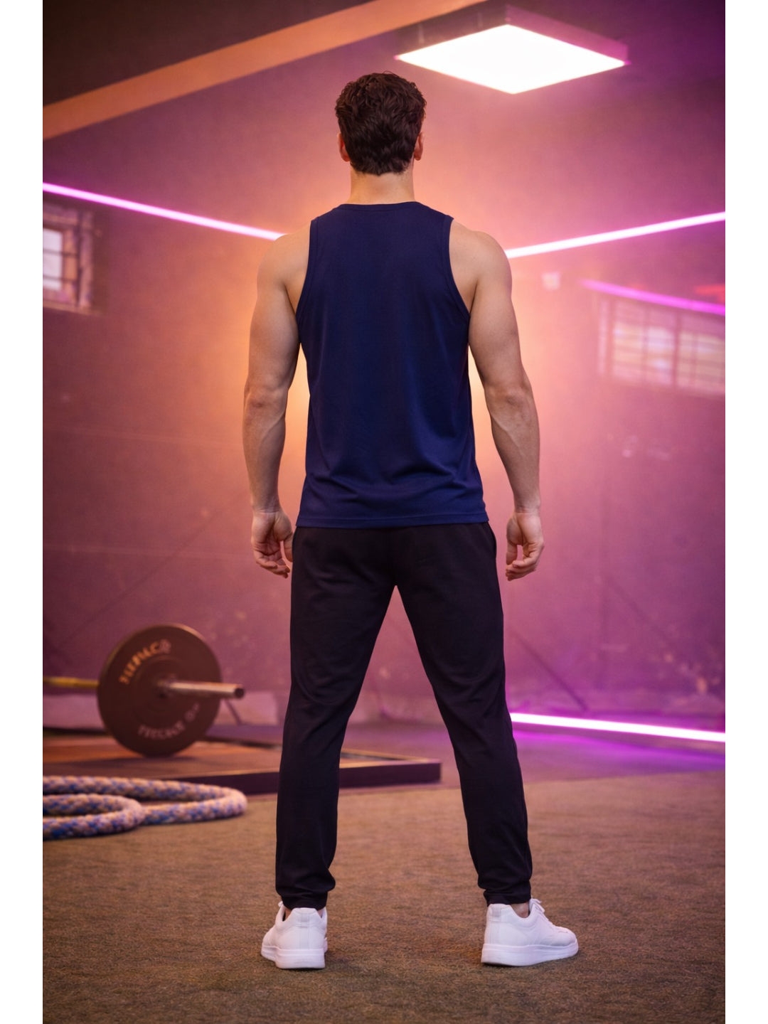 Tank Top for Men-Navy Blue