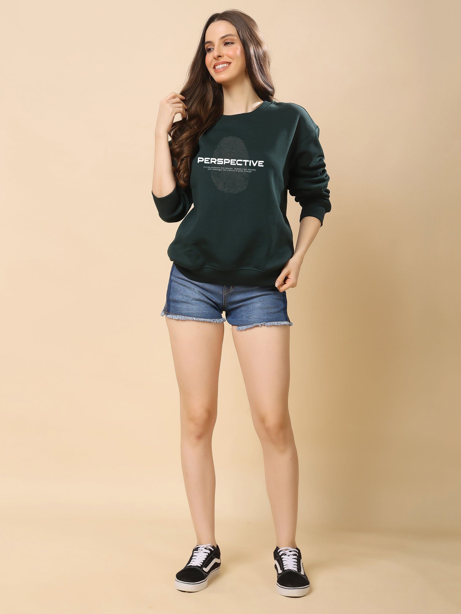 Women Relaxed Fit Sweatshirt- Perspective