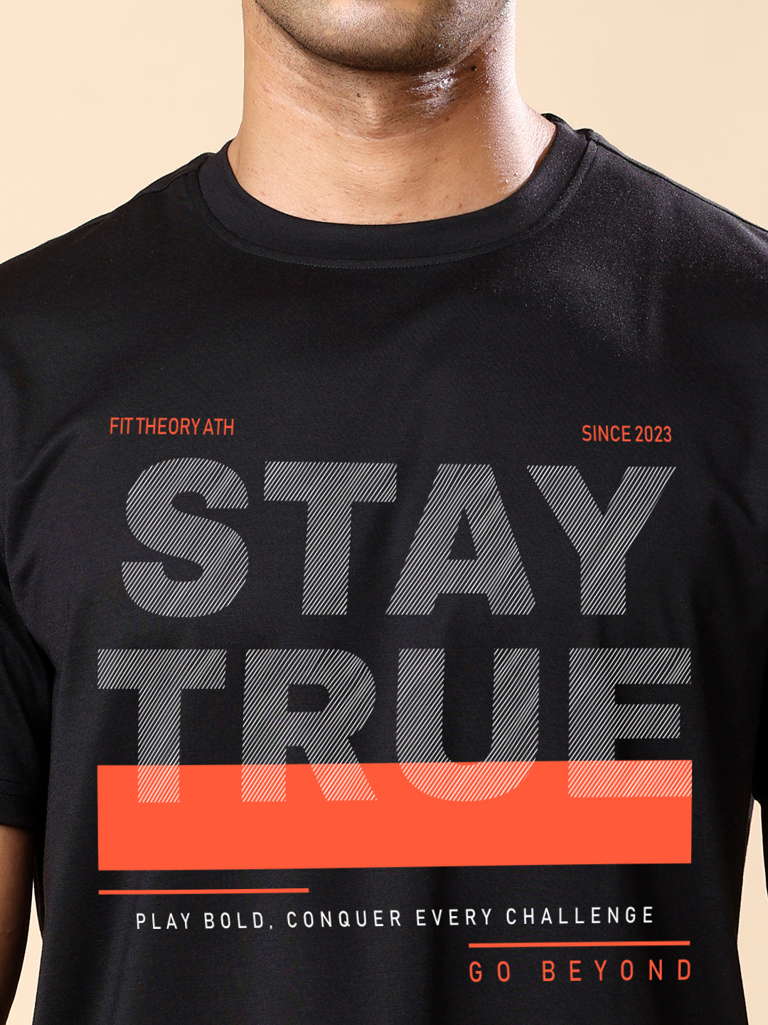 Dri-FIT Printed T-shirt for Men- Black Stay True