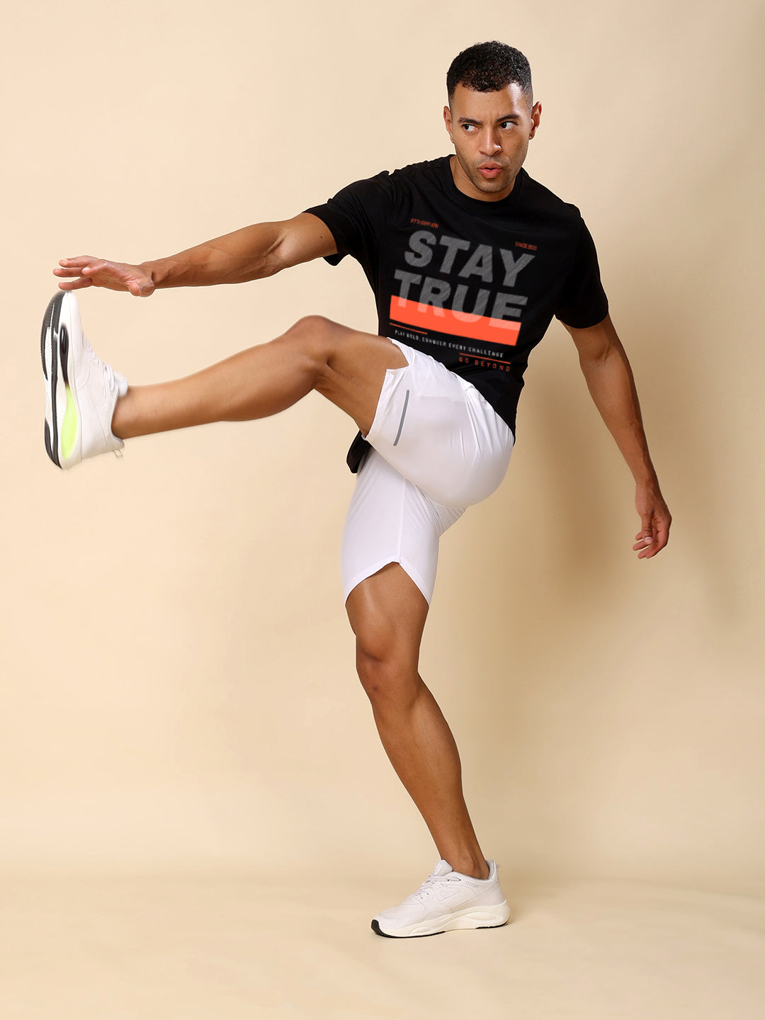 Dri-FIT Printed T-shirt for Men- Black Stay True