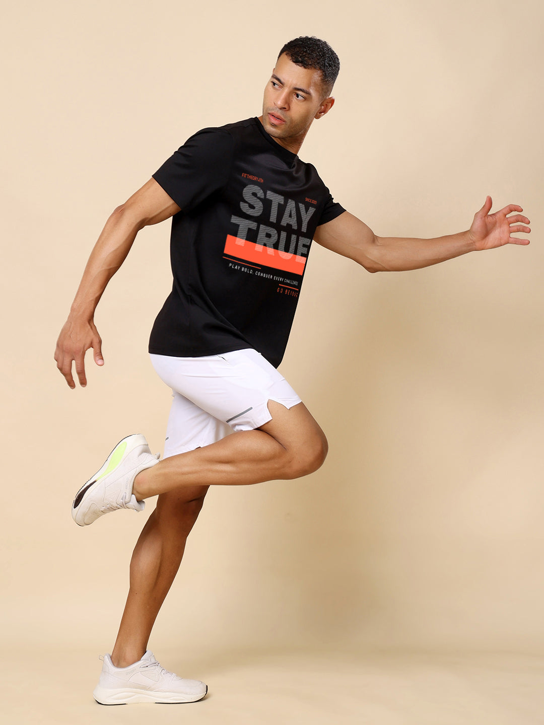 Dri-FIT Printed T-shirt for Men- Black Stay True