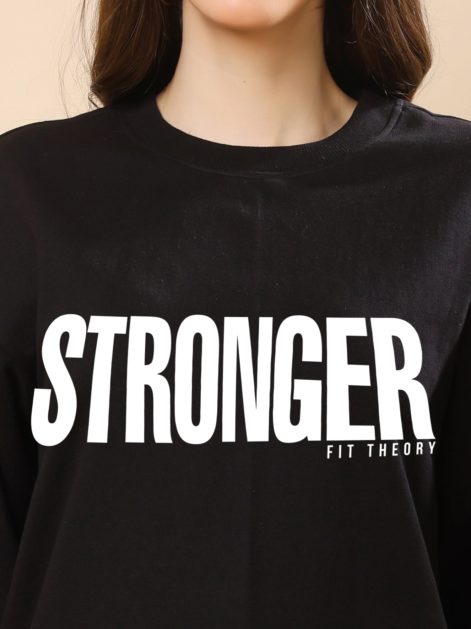 Women Relaxed Fit Sweatshirt-Stronger