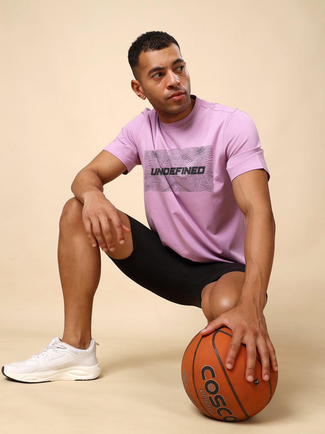 Dri-FIT Printed T-shirt for Men- Lavender Undefined