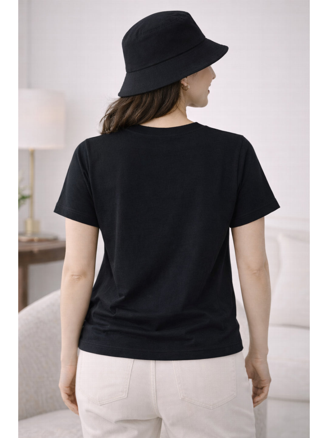 Cut N Sew T-shirt for Women - Black Maroon