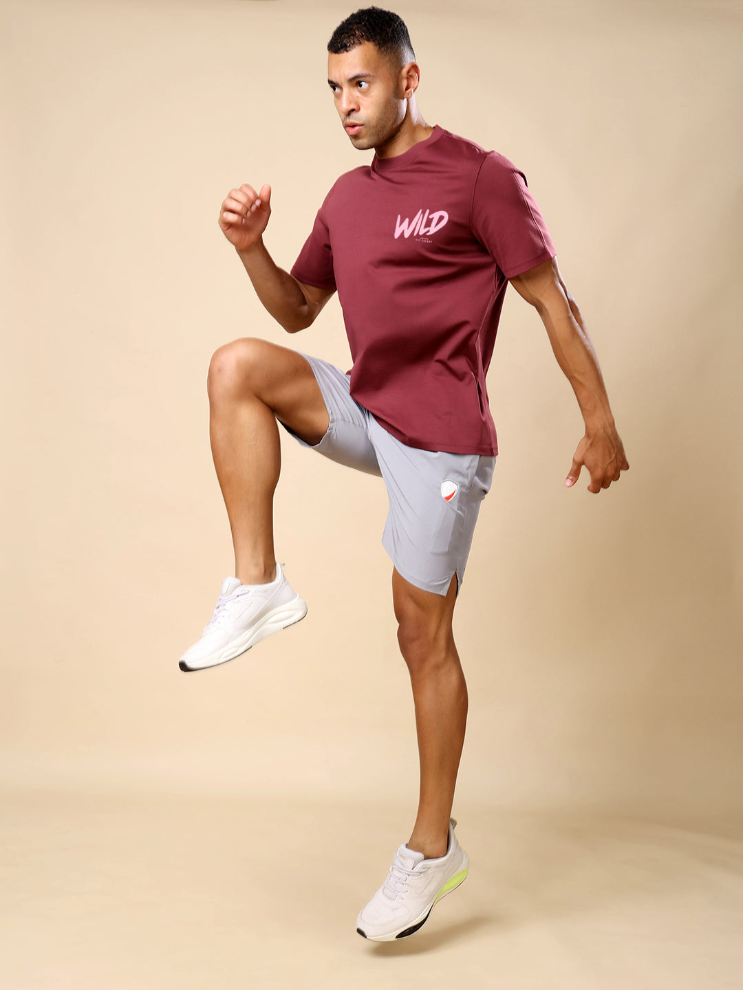 Dri-FIT Printed T-shirt for Men- Maroon Wild