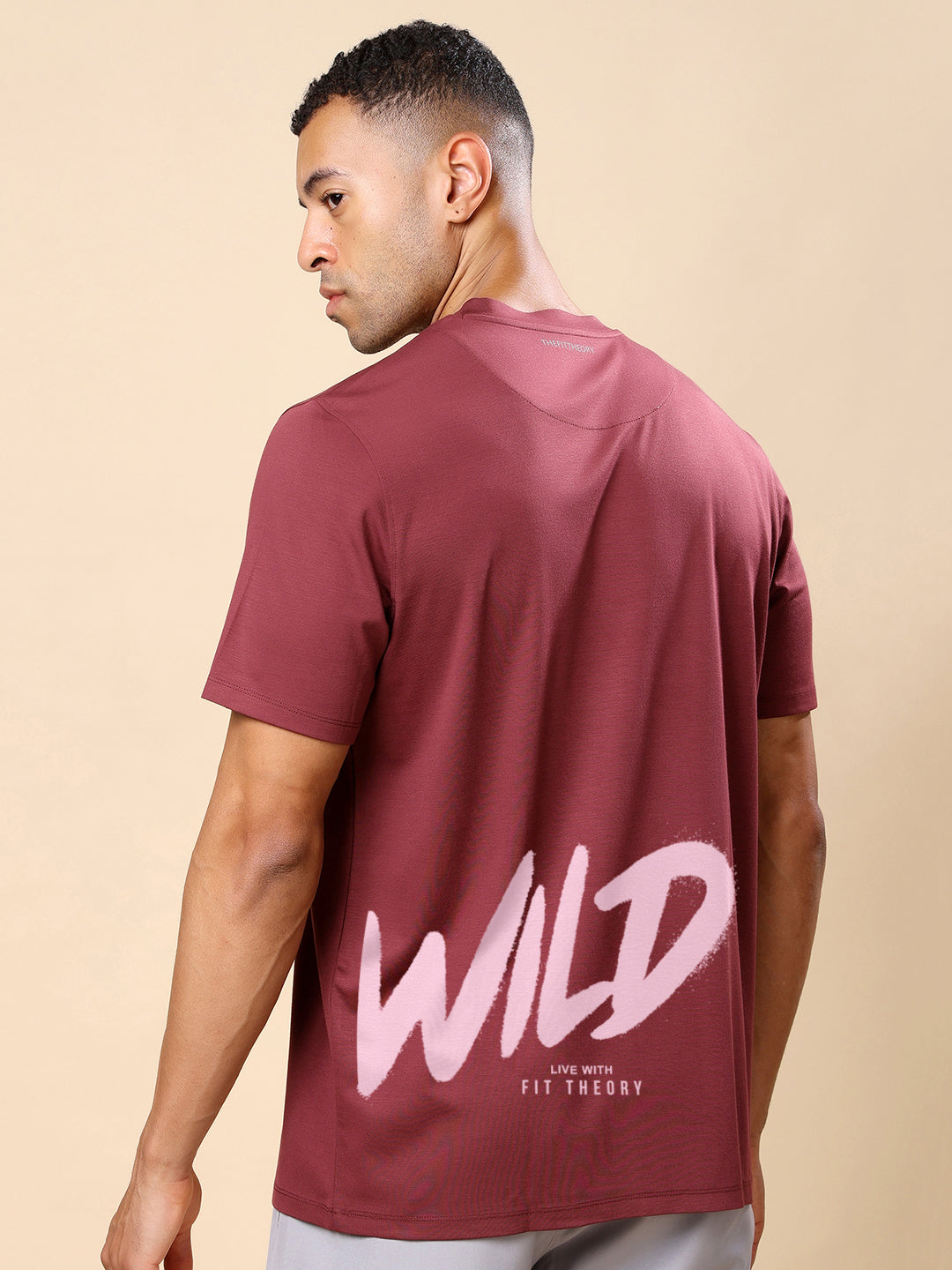 Dri-FIT Printed T-shirt for Men- Maroon Wild