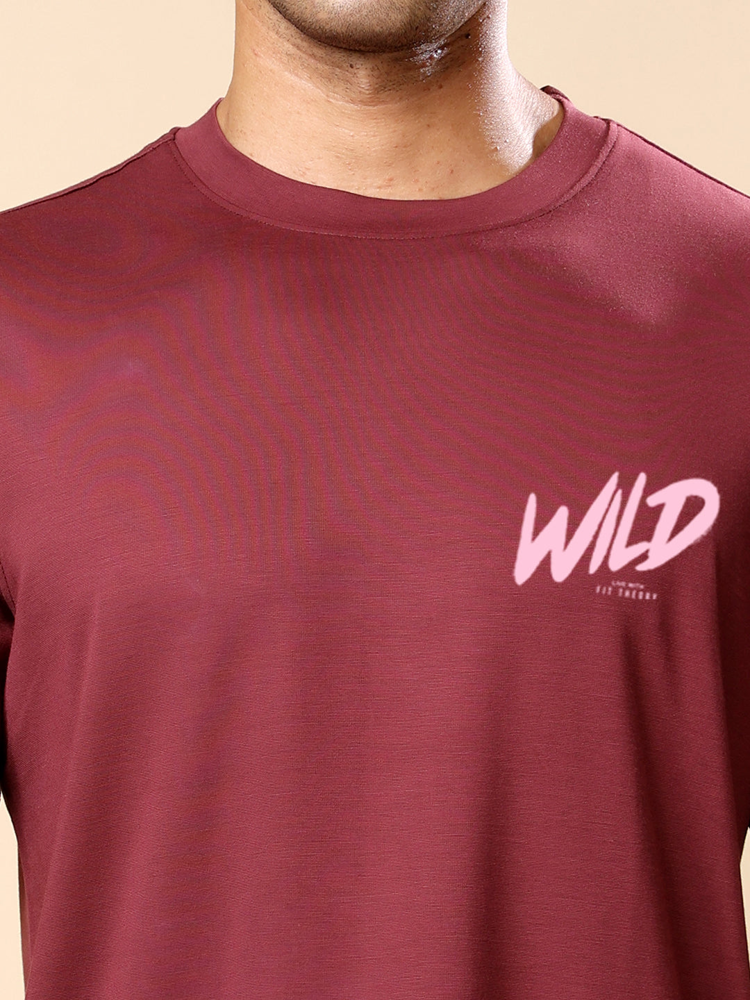 Dri-FIT Printed T-shirt for Men- Maroon Wild