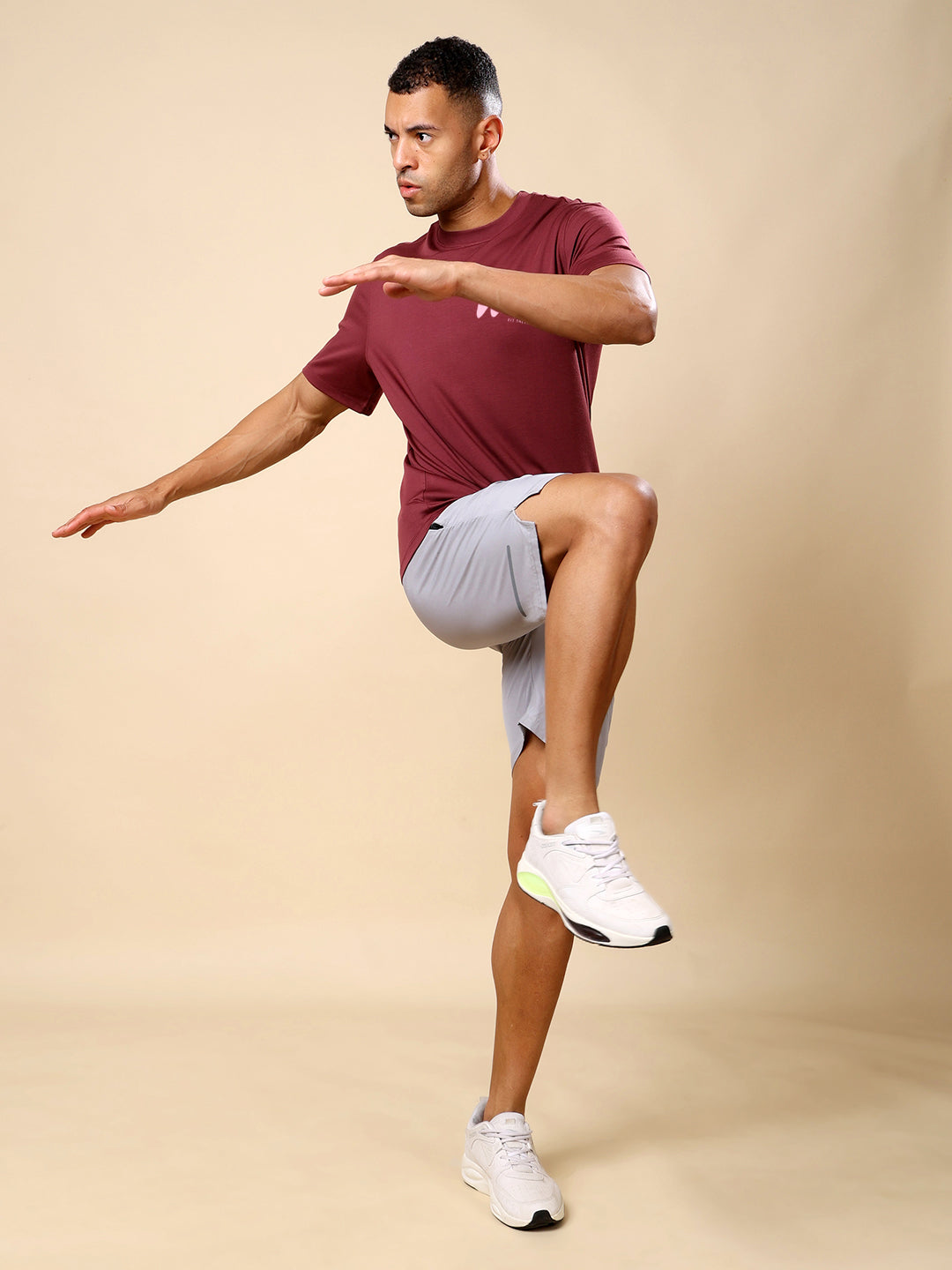 Dri-FIT Printed T-shirt for Men- Maroon Wild