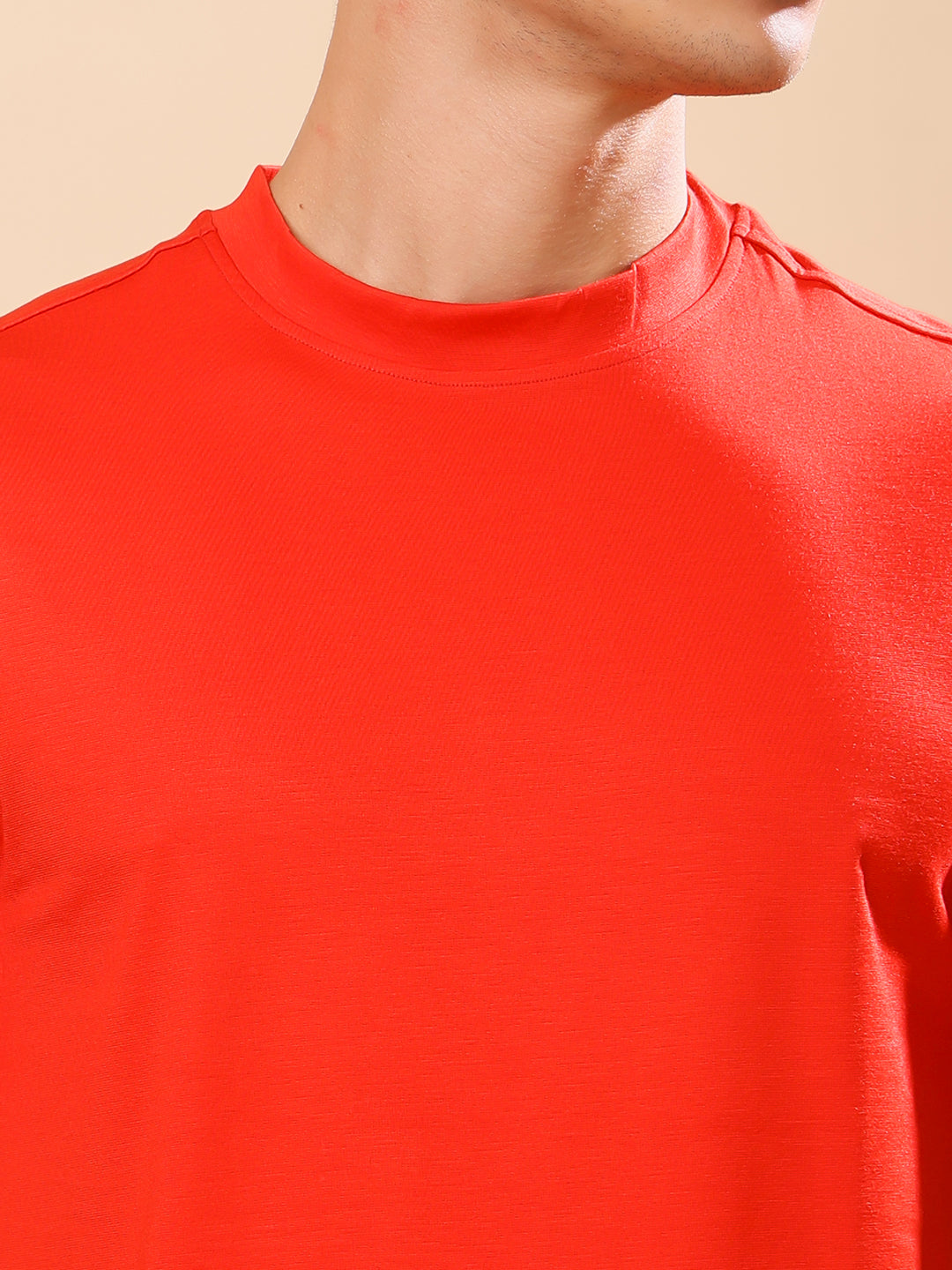 Dri-FIT Solid T-shirt for Men-Rust Red