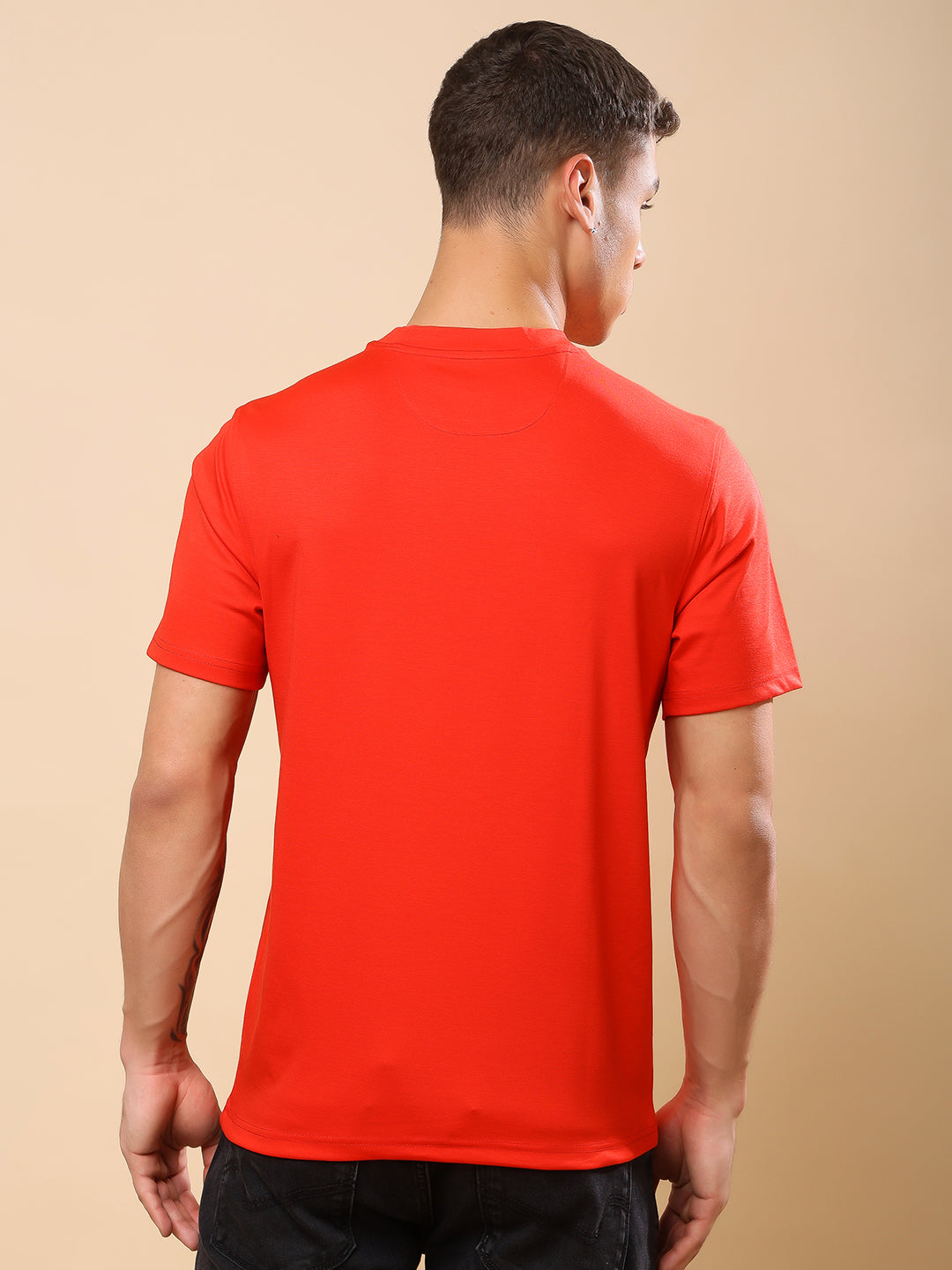 Dri-FIT Solid T-shirt for Men-Rust Red