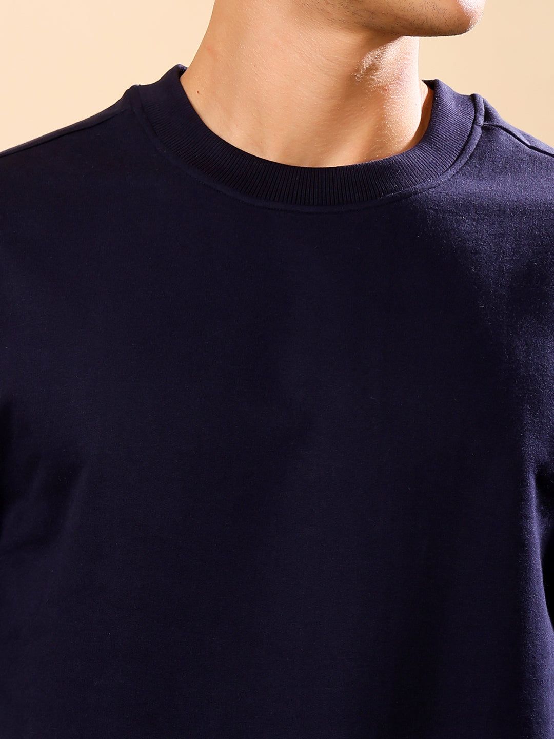 Men Relaxed Fit Sweatshirt - Navy Blue