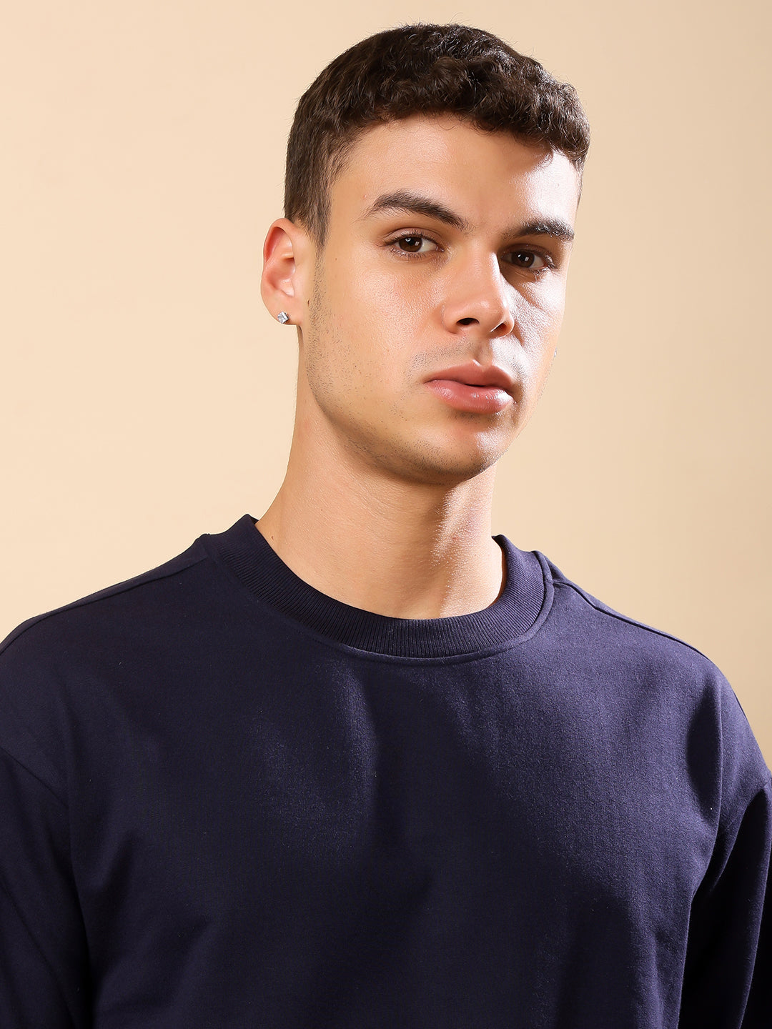 Men Relaxed Fit Sweatshirt - Navy Blue