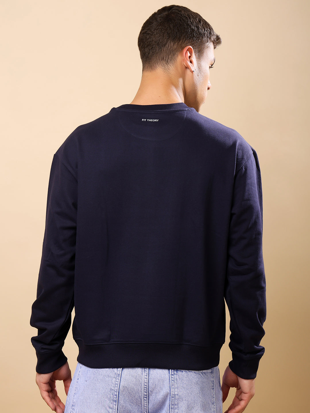 Men Relaxed Fit Sweatshirt - Navy Blue