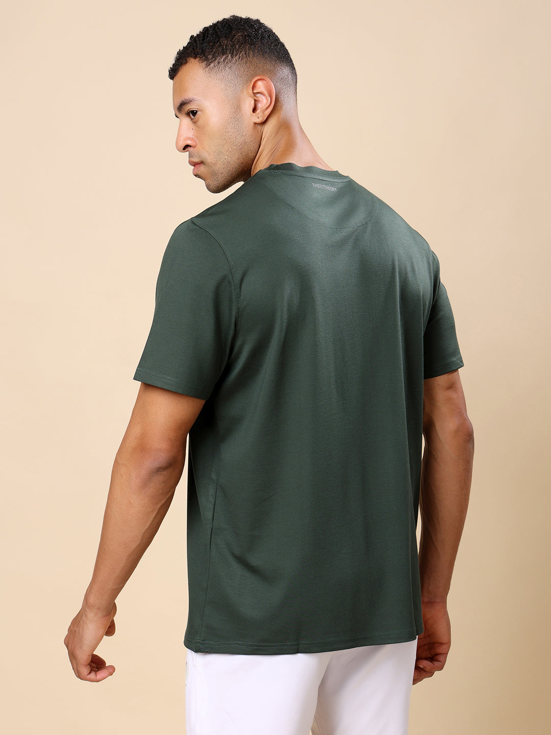Quick dry Activewear T-shirt for Men- Bottle Green