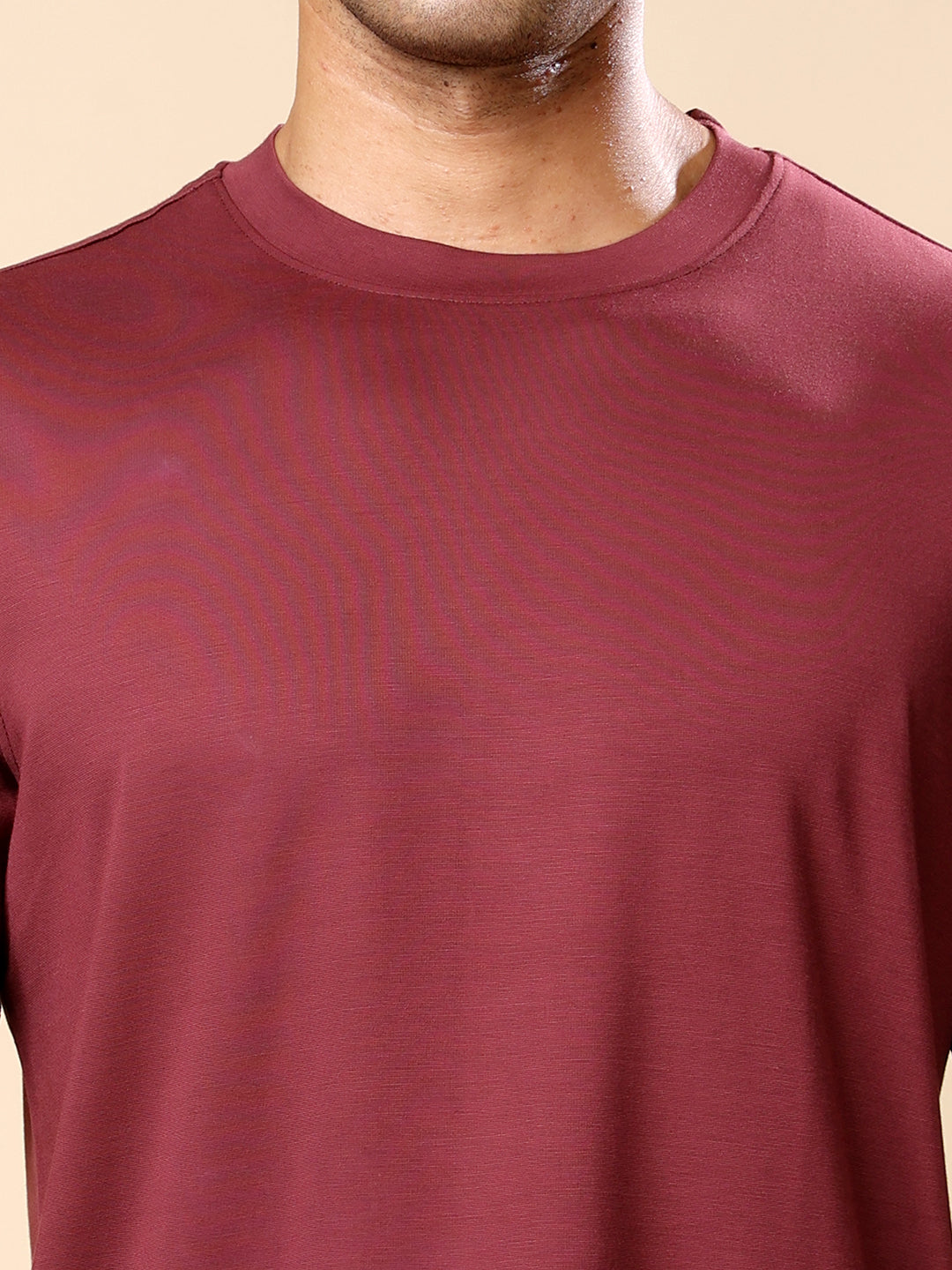 Quick dry Activewear T-shirt for Men- Wine